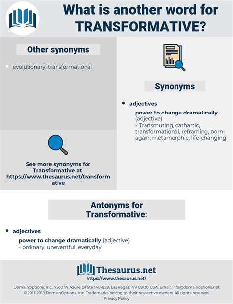 transformative synonyms|Transformative Synonyms and Antonyms 